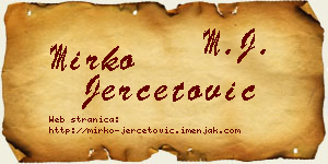 Mirko Jerčetović vizit kartica
